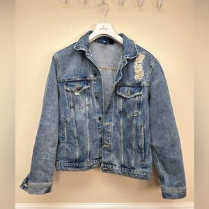 H&M Men’s Distressed Denim Jacket Size M